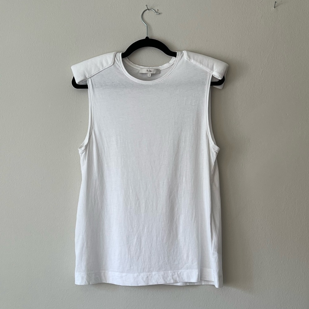 TIBI Shoulder-pad tee